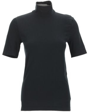 Wolford Aurora Short Sleeved Turtleneck Top - Black