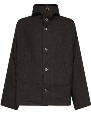 Uma Wang Long-Sleeve Single-Breasted Jacket - Black