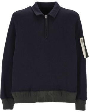Sacai Long-Sleeve Sweatshirt - Blue