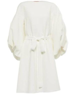 ROKSANDA Bridal Puff-Shoulder Crêpe Minidress - White