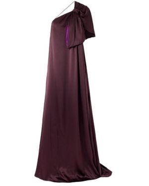 ROKSANDA Aeris Draped One-Shoulder Silk-Satin Gown - Purple