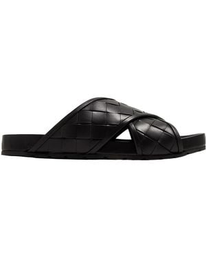 Bottega Veneta Cross-Over Sandals - Black