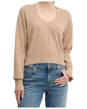 Twinset U-Neck Ribbed Jumper - Blue