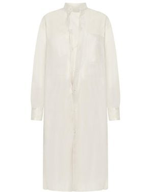 Lemaire Officer Collar Shirt Dress - White