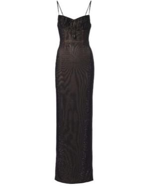 Area Crystal-Embellished Gown - Black