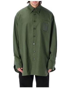 Raf Simons Large Profile Logo Patch Shirt - Green