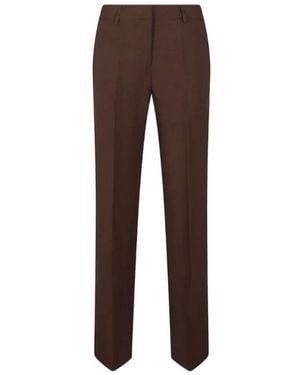 ERMANNO FIRENZE Tailored Straight-Leg Trousers - Brown