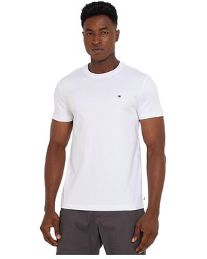 Tommy Hilfiger Logo-Embroidered T-Shirt - White