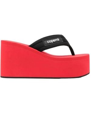 Coperni Logo Patch Sandals - Red