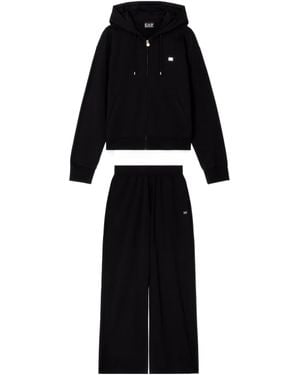 EA7 Stretch Hooded Tracksuit Set - Black