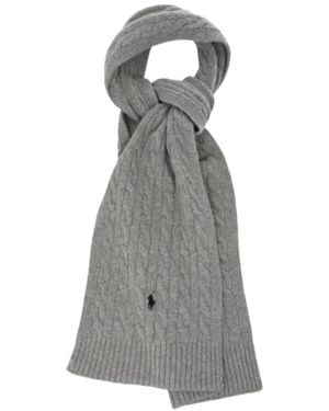 Polo Ralph Lauren Ribbed Scarf - Grey