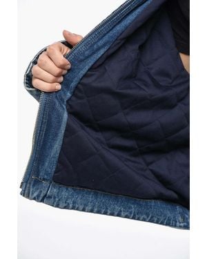 1989 STUDIO Embroidered Logo Padded Jacket - Blue