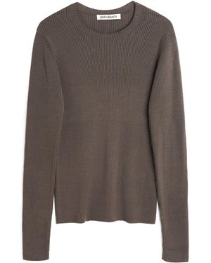 Our Legacy Compact Rib Knit Top - Brown