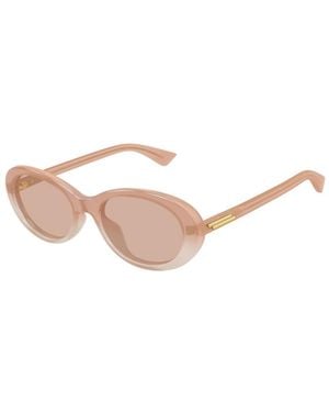 Bottega Veneta Eyewear Classic Oval Sunglasses - Pink