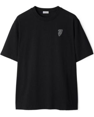 Burberry Ekd Motif Crewneck T-Shirt - Black