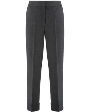 Peserico Straight-Leg Casual Pants - Gray