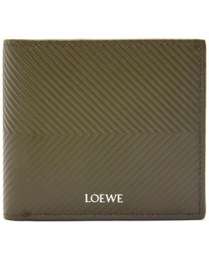 Loewe Textured Leather Bifold Wallet - Green