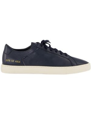Common Projects Achilles Slim Premium Leather Trainers - Blue