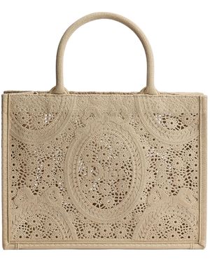 Dior Medium Book Tote With Strap - Natural