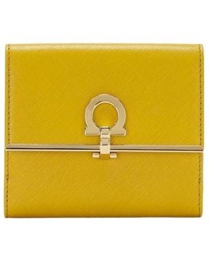 Ferragamo Logo Buckle Wallet - Yellow