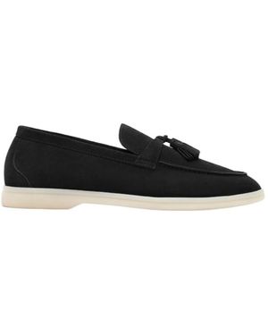 SCAROSSO Leandra Tassel-Detailed Loafers - Black
