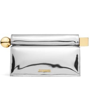 Jacquemus The Rond Carré Clutch Bag - White