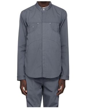 Dion Lee Long-Sleeve Denim Shirt - Grey