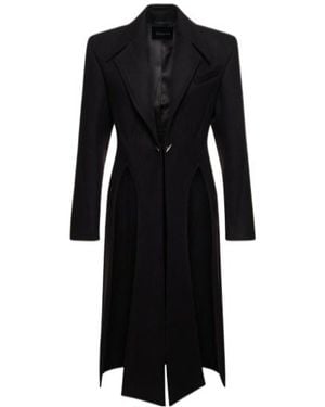 Mugler Long-Sleeved Coat - Black