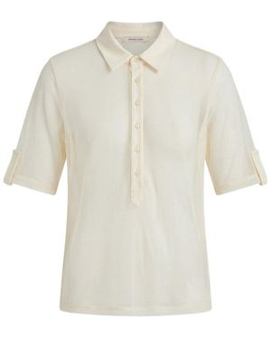 Paloma Wool Sile Sheer Polo Top - White