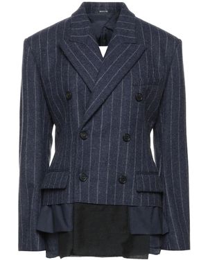 Maison Margiela Pinstriped Blazers - Blue