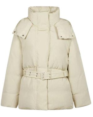 Acne Studios Belted Padded Jacket - Natural