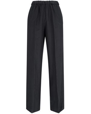 Aspesi Elasticated Straight-Leg Pants - Blue