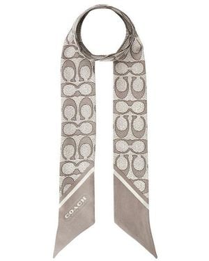 COACH Pointed Silk Scarf - White