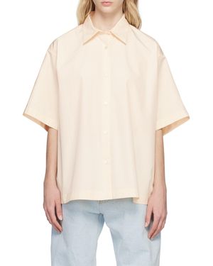 Studio Nicholson Lapel Short-Sleeved Shirt - White