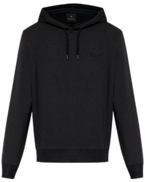 Paul Smith Ps Paul Smith Logo Embossed Hoodie - Black
