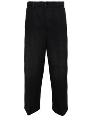 Marni Pleated Wide Leg Trousers - Black