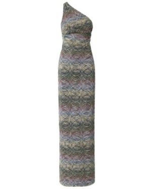Missoni Chevron Halterneck Knitted Dress - White
