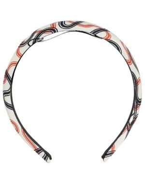 Vivienne Westwood Abstract-Print Silk Headband - Metallic