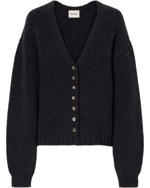 KHAITE Axel Cashmere Cardigan - Black