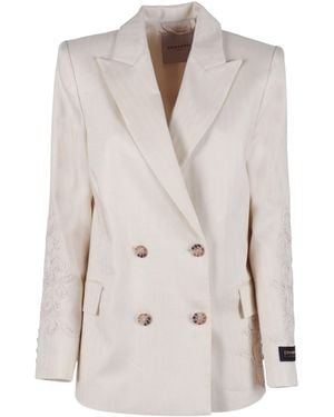 Ermanno Scervino Double-Breasted Suit Jacket - Natural