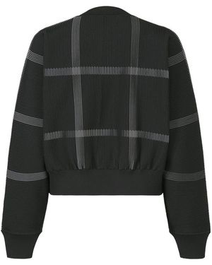 Pleats Please Issey Miyake Crossing Knit Sweater in Black | Lyst