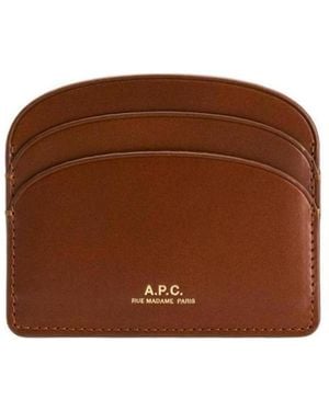 A.P.C. Demi Lune Cardholder - Brown