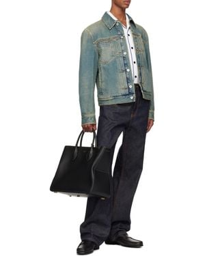 Ferragamo Long-Sleeved Denim Coat - Blue