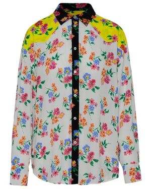 MSGM All-Over Floral Printed Buttoned Blouse - Multicolour