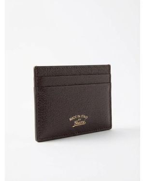 Gucci Lira Card Case - Brown