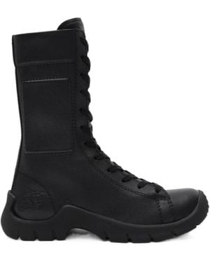 Burberry Leather Tone Boots - Black