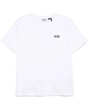 Gcds Low Bond Logo-Print T-Shirt - White
