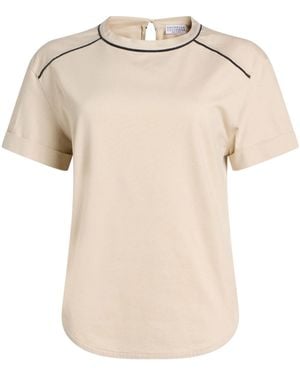 Brunello Cucinelli Solidcolor Tshirt - Natural