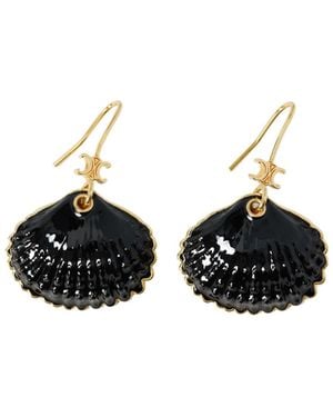 Celine Seashell Earrings - White