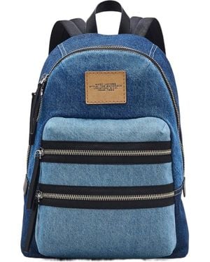 Marc Jacobs Large The Colorblock Denim Backpack - Blue